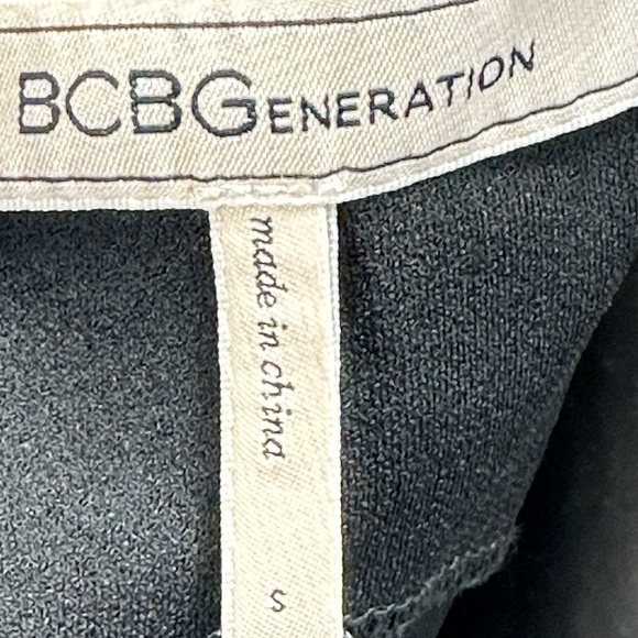 BCBGeneration 3/4 Sheer Sleeve Square Neck Mini Dress - Black - size Small - Picture 6 of 10